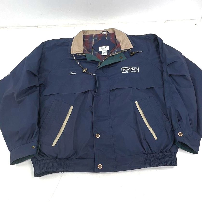 Vintage 90s Winner Mate Mens Plaid Lined Bomber Jacket XL Rhoden Auto Workwear