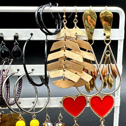 Mixed Fashion Earrings Costume Jewelry Lot Boho Retro Dangle Hoop Stud 20+ Pcs