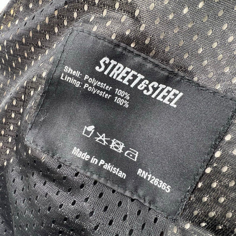 Street & Steel Women's Motorcycle Jacket Light Gray Armored Moto Full Zip Sze WM