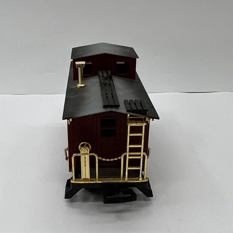 D&W R.R. Model Train Caboose and Metal Track Lot G Scale Vintage Style