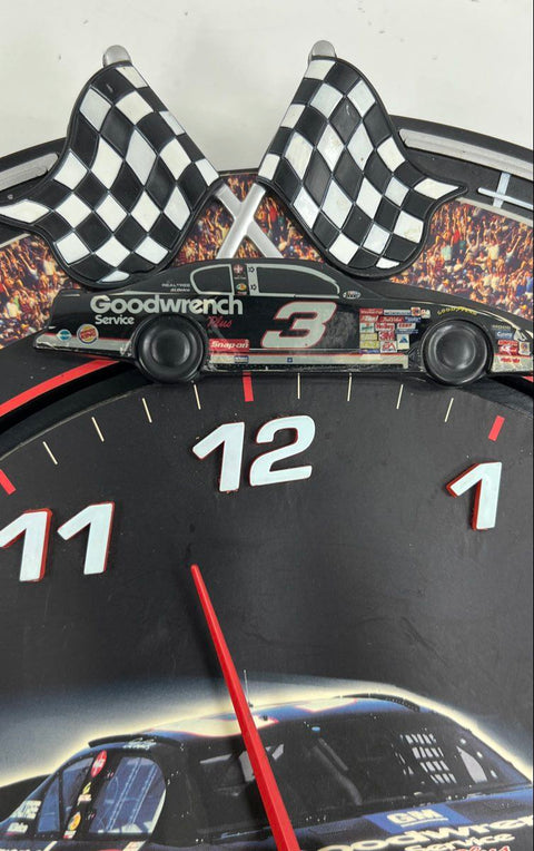 Dale Earnhardt #3 Racing Wall Clock 7 Time Champion 13" Vintage 2000 Goodwrench