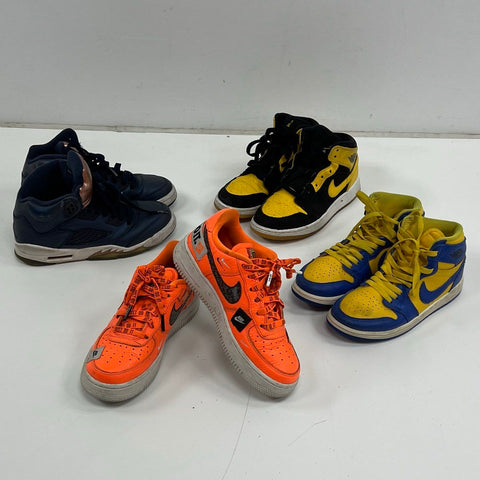 Nike Lot 4 Youth Air Jordan 1 5 Air Force 1 Sneakers Shoes Sz 2.5Y 3.5Y 4Y