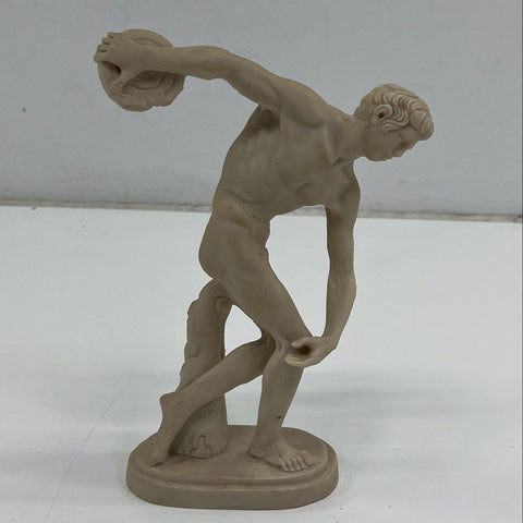 Signed P.A.T. Vintage Discobolus Statue After Myron Classical Sculpture 11"