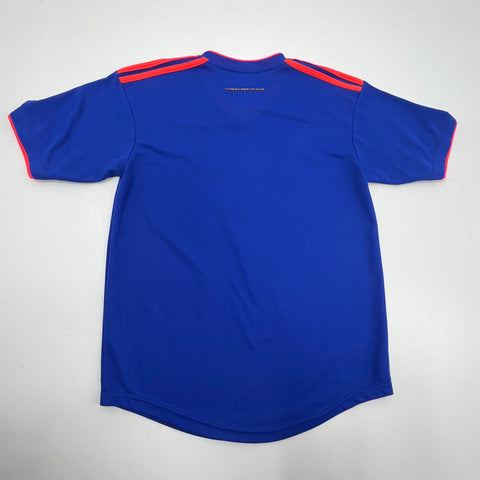 Adidas Colombia 2018 World Cup Away Blue Climachill Soccer Jersey Men's Size M