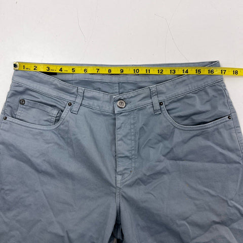 Teleria Zed Men's Gray Dyed Touch Pants Made in Italy Sz 34
