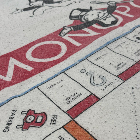 Monopoly Blanket Board Game Throw 65x86 Vintage Parker Brothers USA