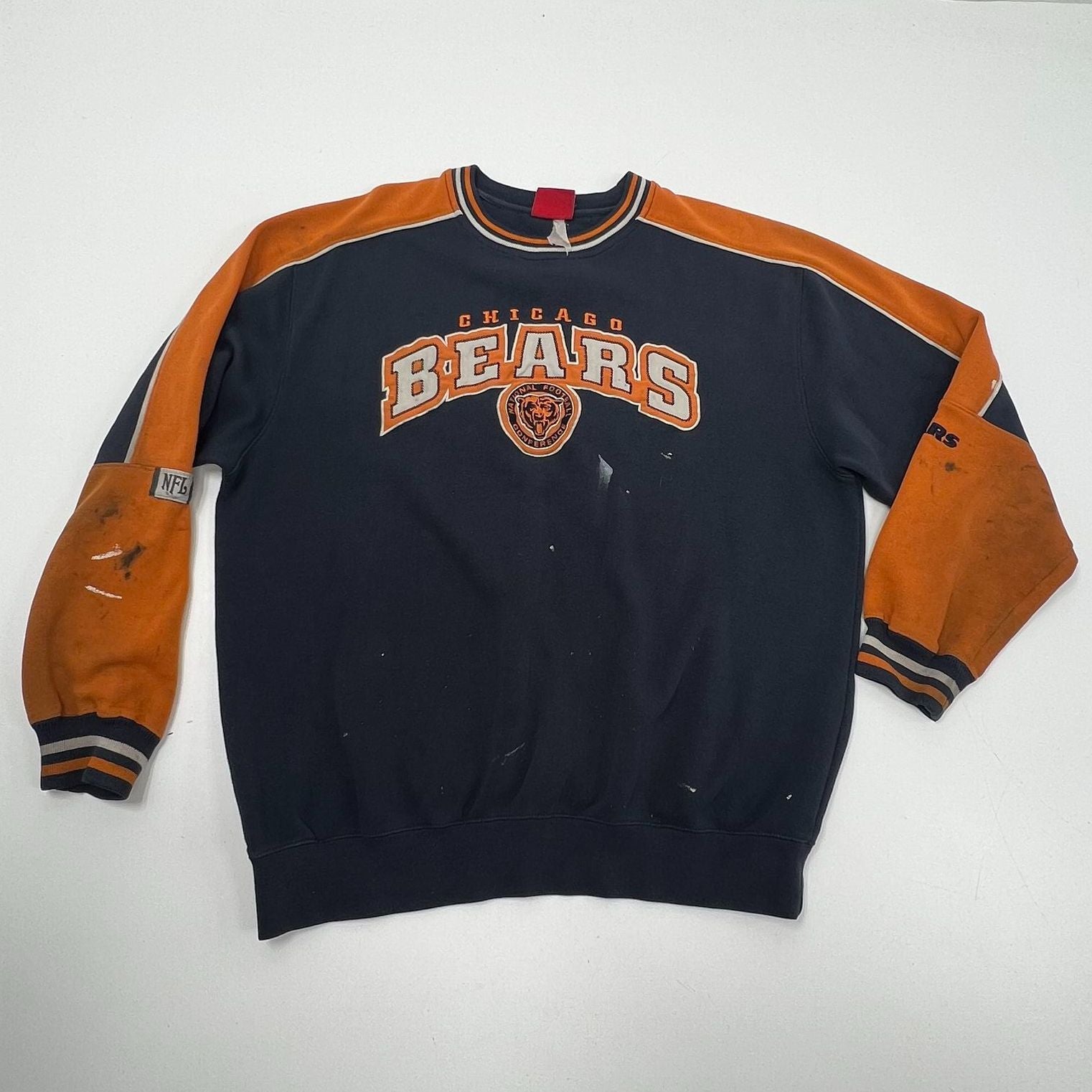 NFL Chicago Bears Crewneck Blue Pullover Vintage Adult Medium-Large *Fair