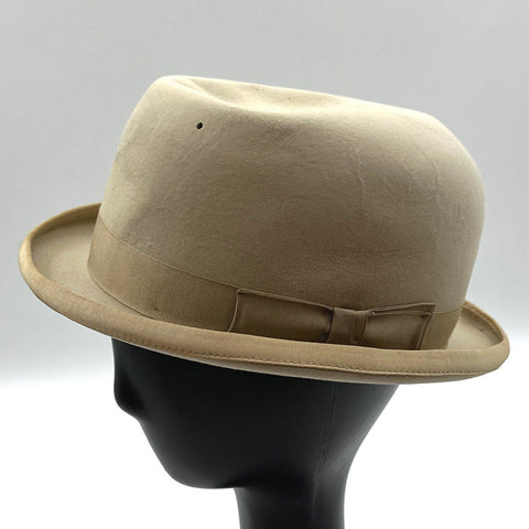 Vintage Stetson The Sovereign Men's Tan Fur Felt Fedora Hat Sz 56 7