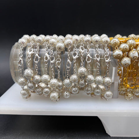 Religious Rosary Bracelet Lot of 20 Gold Silver Tone Faux Pearl Catholic Medals
