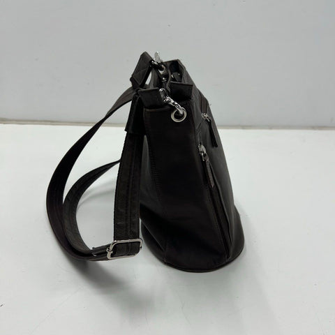 Gun Tote'n Mamas Brown Leather Concealed Carry Crossbody Shoulder Bag Purse