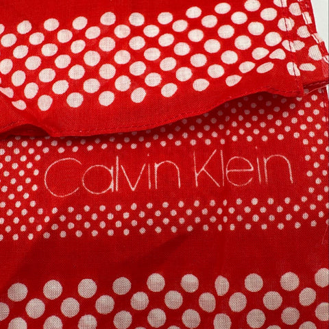 Calvin Klein Vera Women's Scarves Lot of 3 Vintage 80s Polka Dot Abstract