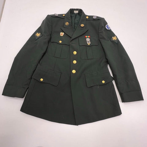 Vintage US Army Green Class A Dress Uniform Jacket Men's 40S 29th Infantry