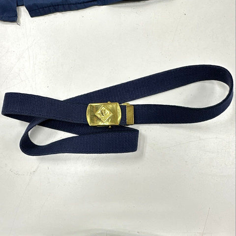 Boy Scouts of America Cub Scout Uniform Lot Patched Shirt Hat Belt Neckerchiefs