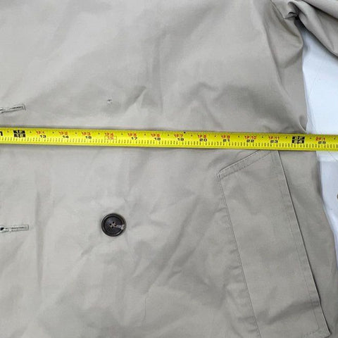 Vintage 80s Gleneagles Double Breasted Belted Trench Coat Raincoat Sz 42 REG