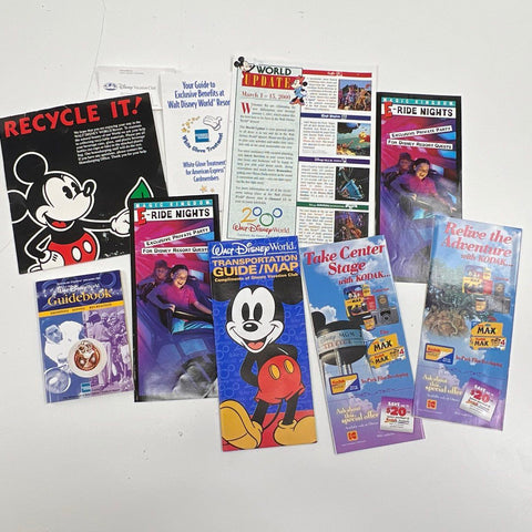 2000 Disney Vacation Club Welcome Kit Folder VHS Lot Park Maps Ephemera DVC