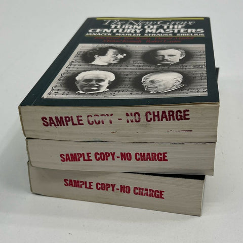 The New Grove Music Masters Series Lot Of 3 Books Sample Copies Paperback