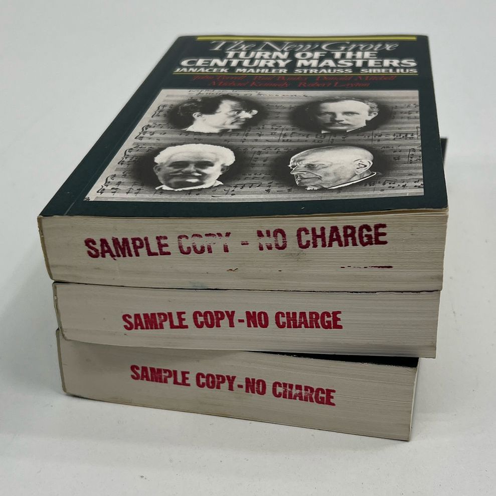 The New Grove Music Masters Series Lot Of 3 Books Sample Copies Paperback