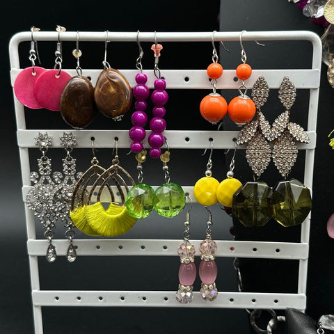 Vibrant Statement Costume Jewelry Lot Charming Charlie Necklaces Earrings 35+ Pc