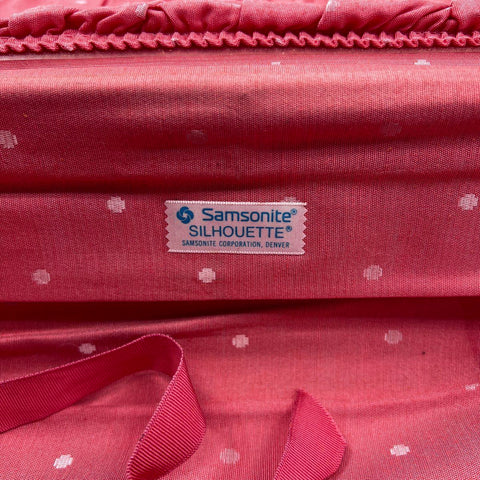 Vintage 60s Samsonite Red Silhouette Hard Shell Suitcase Mid Century Modern