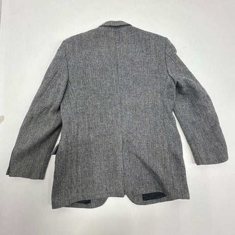 Vintage 70s Harris Tweed Herringbone Wool Sport Coat Blazer Tailored USA Sz 42R