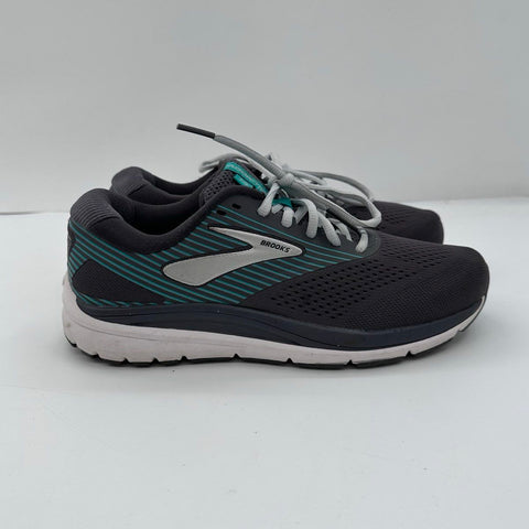 Brooks Addiction 14 Grey Teal Women's Motion Control Running Shoes Size 9.5