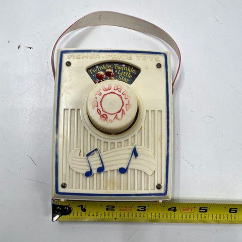 Vintage Fisher-Price Pocket Radio Wind-Up Music Box Twinkle Little Star Toy
