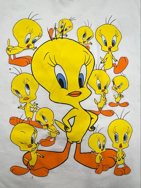 Vintage 90s Tweety Bird Looney Tunes Warner Bros Studio Store T-Shirt XXL