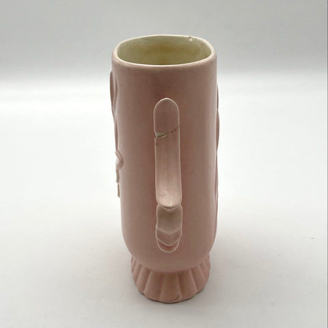 Red Wing 1174 Double Handled Vase Pink Ceramic Art Pottery Mid Century USA
