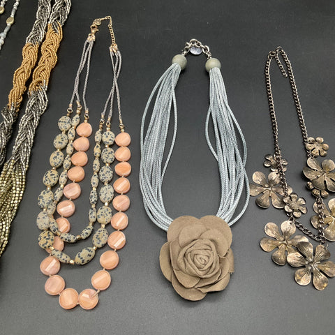 LOFT 1946 Fashion Costume Jewelry Lot of 6 Statement Bib Beaded Necklaces