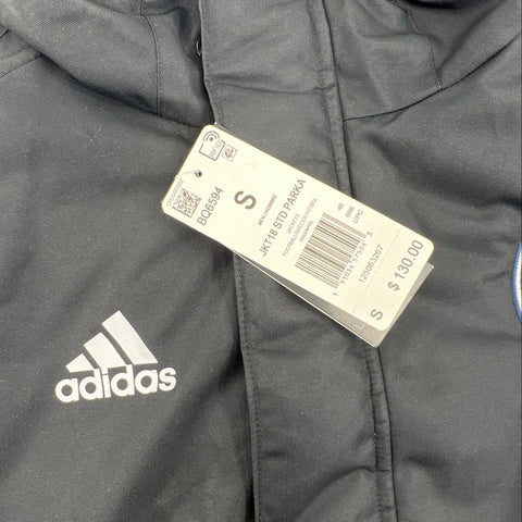 NWT Adidas Men's JKT18 Soccer Parka Black Sporting Missouri Valley Sz S