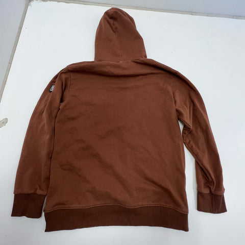 Aelfic Eden Brown Skeleton Heart Graphic Embroidered Pullover Hoodie Size S