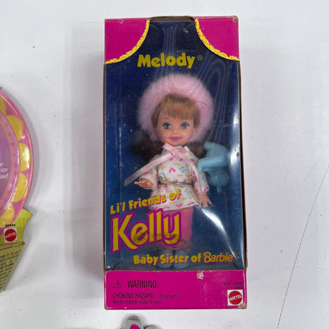 Barbie and Kelly Doll Lot Mattel Basic Fun 4 Pieces Sealed Vintage NIB