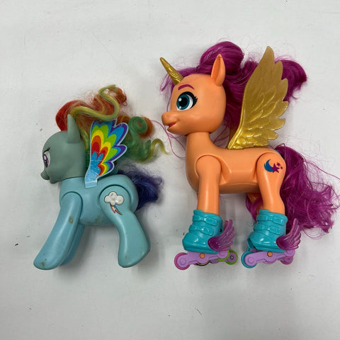 My Little Pony Sunny Starscout Rainbow Dash Figure Lot Hasbro Toy Sounds Work