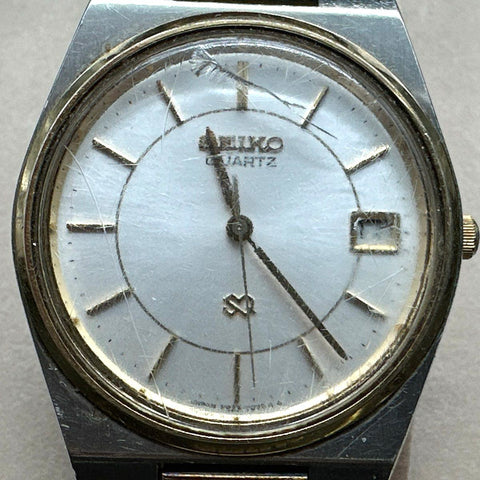Vintage Seiko Watch Lot of 2 Quartz 8222-7059 & Electra 360 Two-Tone Gold Tone
