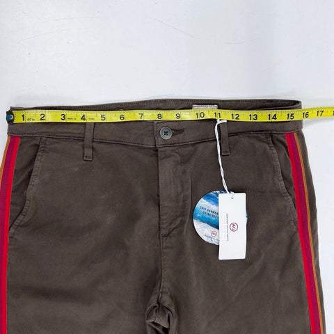 AG Adriano Goldschmied Women's The Caden Trouser Brown Stripe Sz 27 NWT