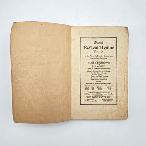 Antique Religious Hymnal Lot 3 Gospel Herald Songs for Service Revival Hymns