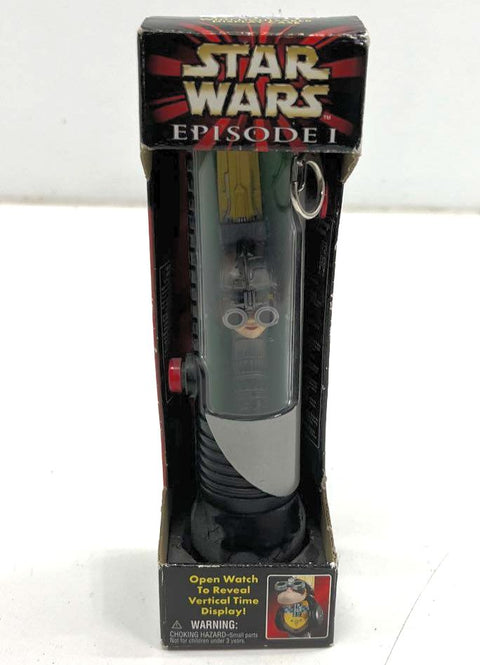 1999 Star Wars Ep I Anakin Skywalker Watch Qui-Gon Lightsaber Case New Sealed