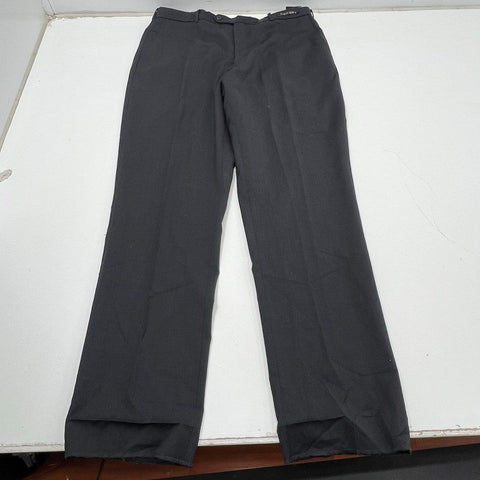 Bachrach NWT Charcoal Super 120s Serge Unhemmed Trousers Men's Size 40