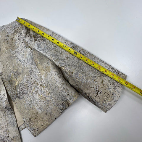 Albert Nipon Women's Dress Jacket Set Gold Metallic Brocade Sheath Size 10