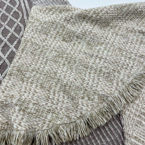 NWT Sleeping on Snow Layered Fringe Sweater Skirt Set Neutral Women's Size M