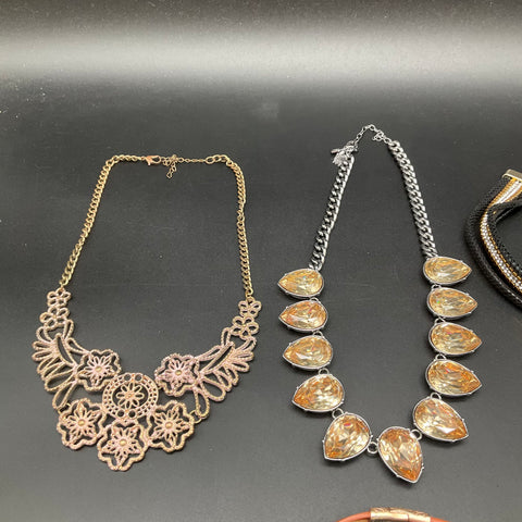 Contemporary Fashion Choker Statement Necklace Jewelry Lot of 7 Mixed Styles