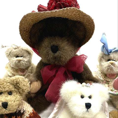 Boyds Bears Plush Lot Mixed Dressed Teddy Bears 11 Pieces Vintage Collection