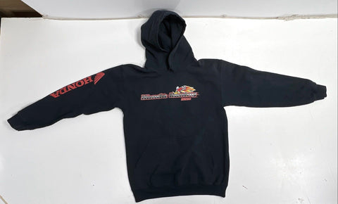 Vintage 90s Honda Racing Woody Woodpecker Graphic Pullover Hoodie Black Sz S