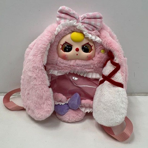 Baby Three Pink Plush Kawaii Rabbit Ita Bag Mini Backpack