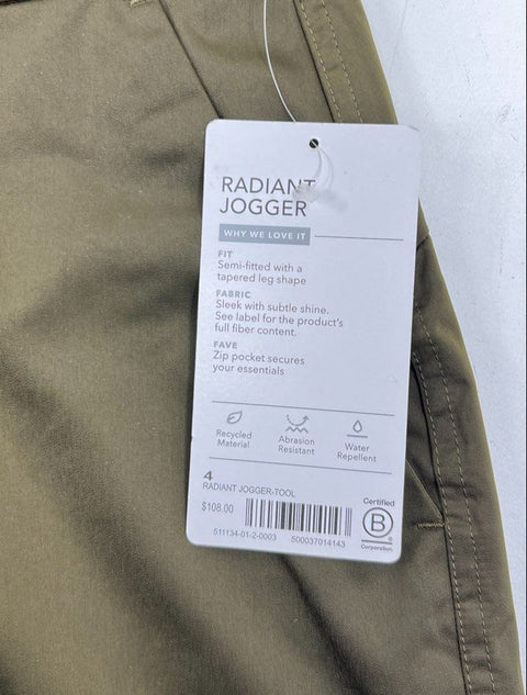 Athleta Women's Olive Green Radiant Jogger Tapered Leg Pants Size 4 NWT
