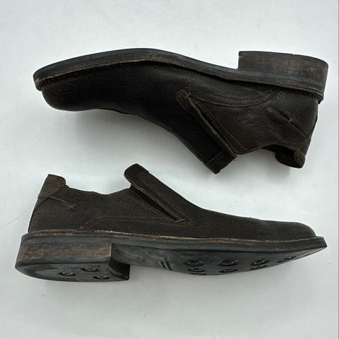 Donald J Pliner Lazaro Espresso Pebbled Leather Slip On Shoes Men's Size 12 M