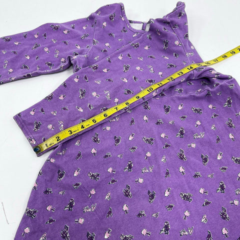 Vintage Y2K Lilly Pulitzer Girls Purple Owl Print Long Sleeve Dress Sz 8