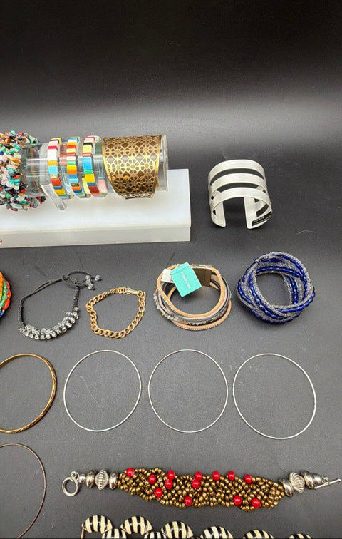 Banana Republic Maurices Jewelry Lot 35 Vintage Modern Bracelets Bangles Cuffs