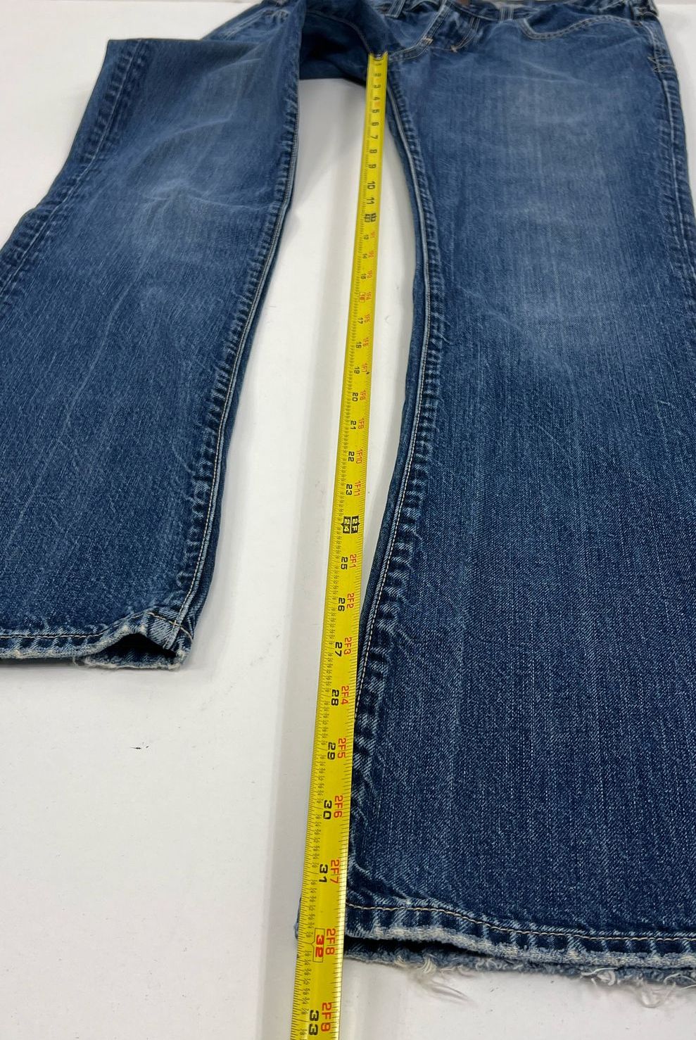 VTG Y2K Women's Ezra Fitch Blue Denim Boot Cut Low Rise Cotton Jeans - Size 27