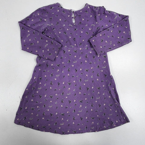 Vintage Y2K Lilly Pulitzer Girls Purple Owl Print Long Sleeve Dress Sz 8